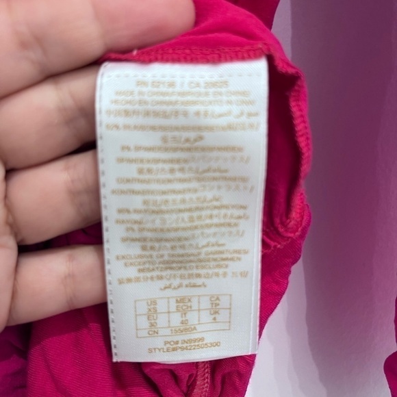 Guess by Marciano pink silk bodysuit hot pink size xs - Picture 5 of 8